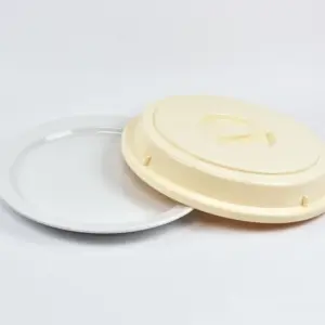 2028-1-4 EURO-Teller-Cloche - rund - 267 mm - - cremeweiß - Polypropylen (PP)