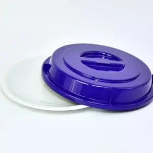 2029-0-6 EURO-Teller-Cloche - rund - 240 mm - - blau - Polybutylenterephthalat (PBT)