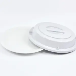 2029-2-2 EURO-Teller-Cloche - rund - 250 mm - - grau - Polybutylenterephthalat (PBT)