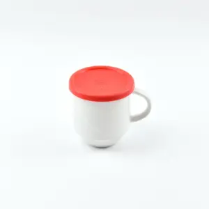 4083.30 EURO-Silikondeckel - rund - 83 mm -  - rot - Silikon (Si)