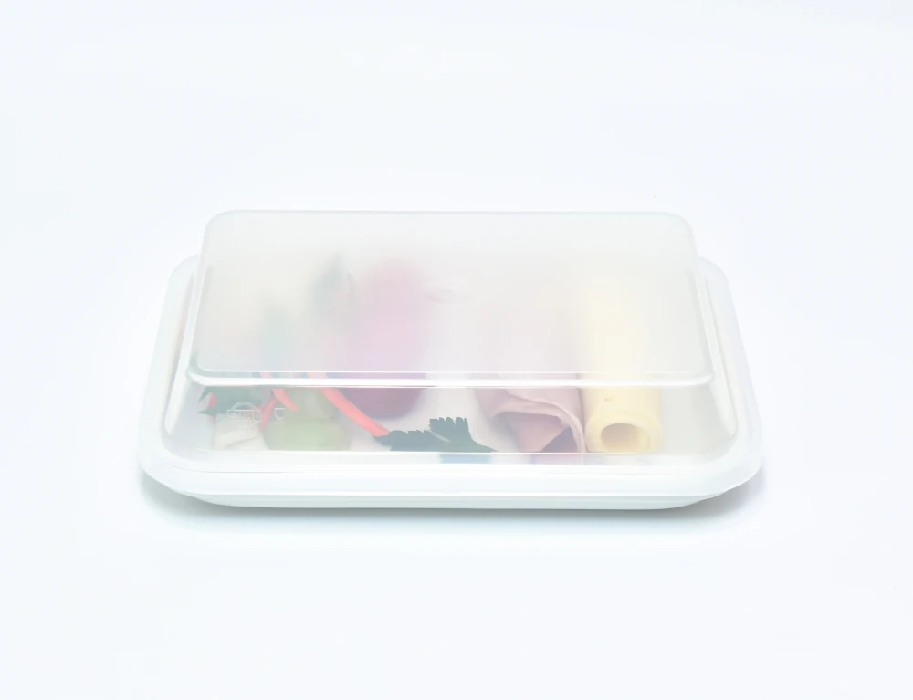 7244.44 EURO lid - rectangular - - 185 x 135 mm - transparent - Polypropylene (PP)