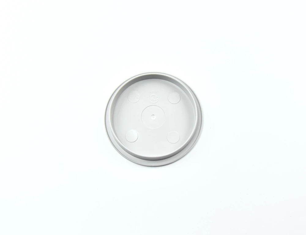 7307.14 EURO lid - round - 128 mm - - grey - Polybutylene terephthalate (PBT)