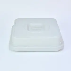 7553.01 EURO-Abdeckhaube - quadratisch - - 207 x 207 mm - grau - Polypropylen (PP)