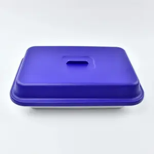 7556.02 EURO-Abdeckhaube - rechteckig - - 280 x 195 mm - blau - Polypropylen (PP)