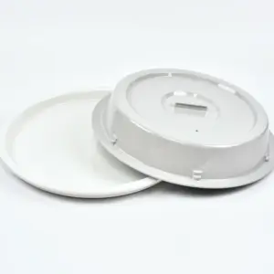 7690.44 EURO-Teller-Cloche - rund - 225 mm - - grau - Polybutylenterephthalat (PBT)
