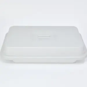 7700.01 EURO-Abdeckhaube - rechteckig - - 282 x 199 mm - grau - Polybutylenterephthalat (PBT)